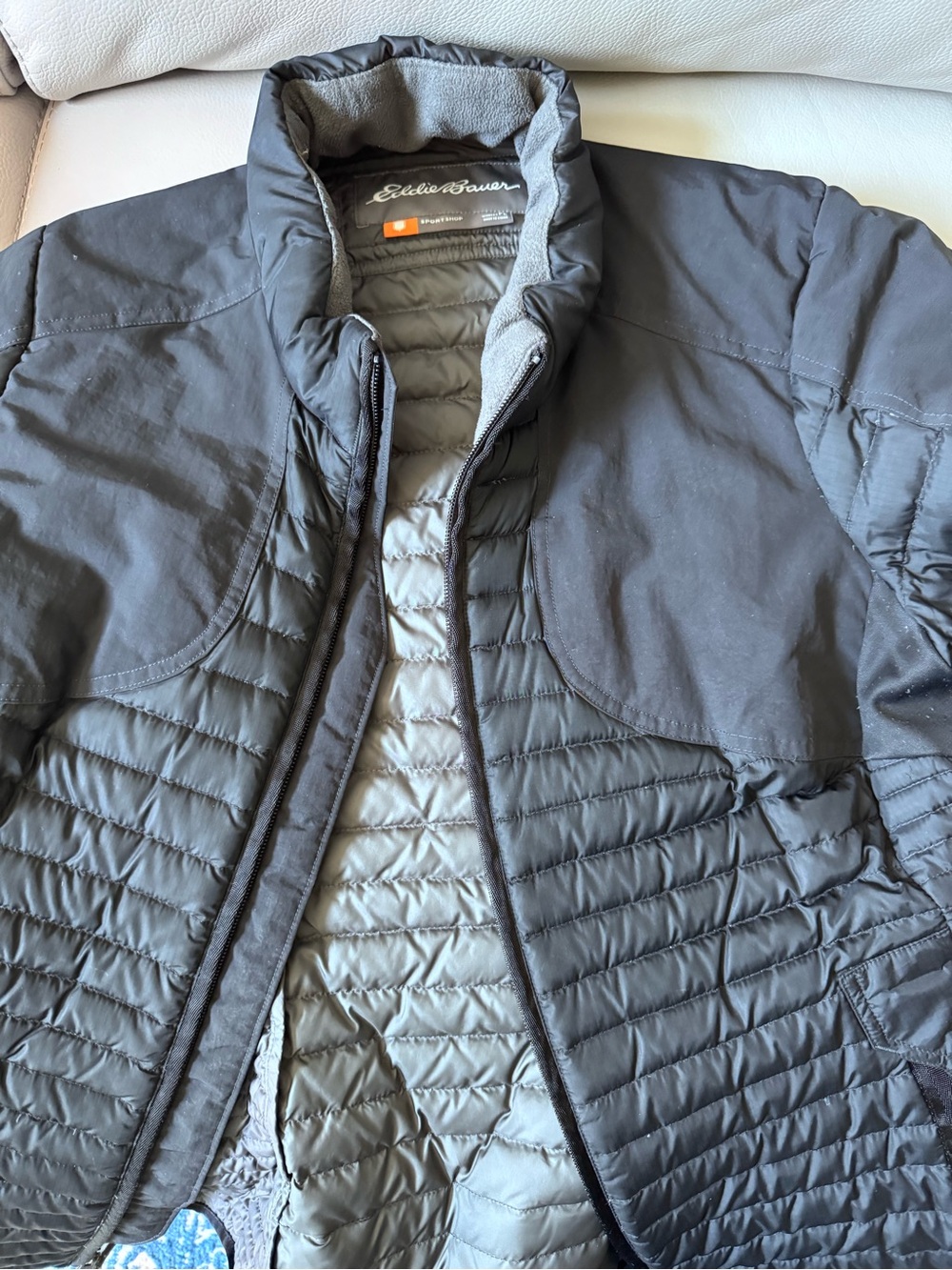 Eddie Bauer women’s  Black Quilted Hybrid Jacket